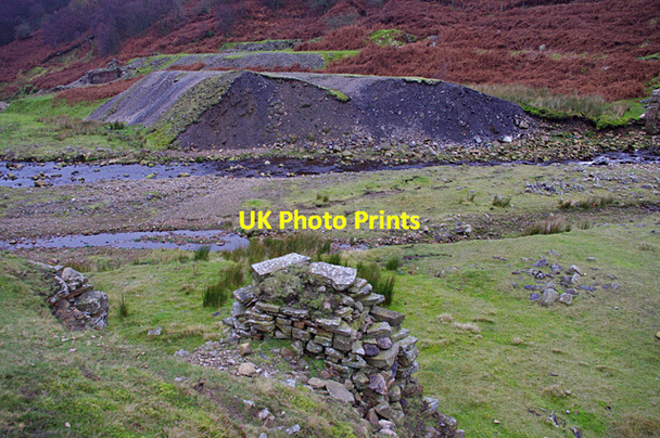 Photo 6"x4" Spoil heaps, Sir Francis Mine Gunnerside c2011