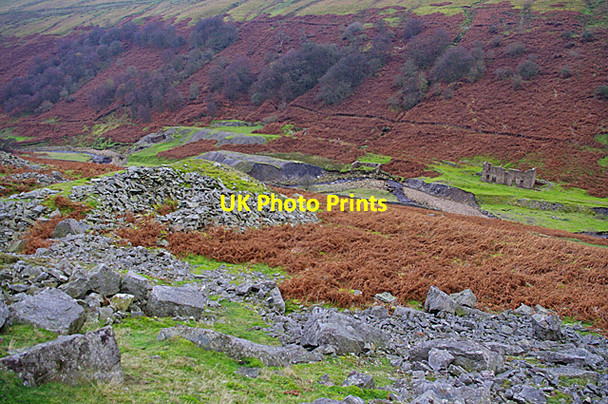 Photo 6"x4" Quarry workings above Sir Francis Mine Gunnerside c2011