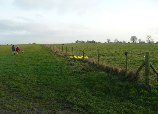 Photo 6"x4" Dog walkers on Stoke Hill Erlestoke c2011
