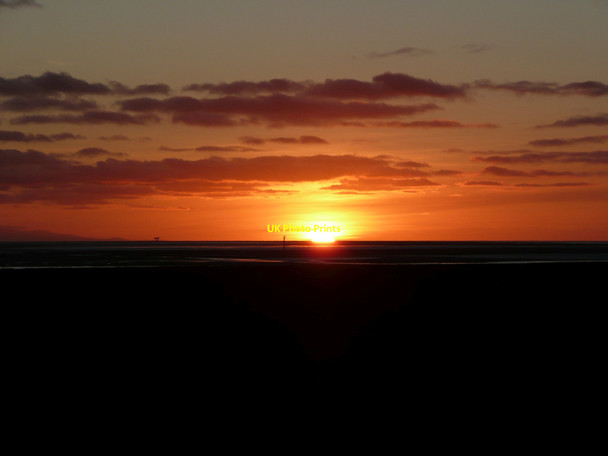 Photo 6"x4" Sunset at Lytham Saltcotes c2011