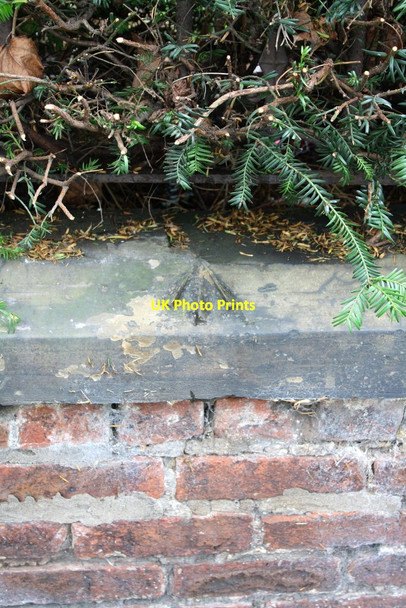 Photo 6"x4" Benchmark on Holme View House wall, Norfolk Road Carlisle c2011