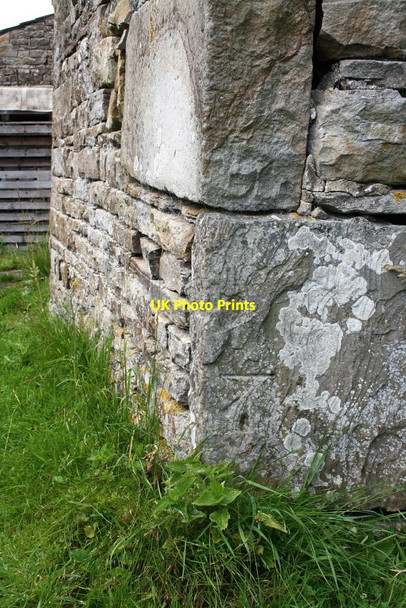 Photo 6"x4" Benchmark on barn on Cam High Road Bainbridge c2011