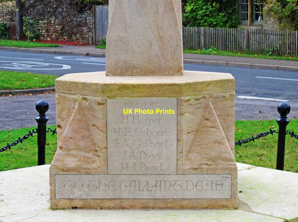 Photo 6"x4" Cassington War Memorial (4) - inscriptions, The Green, Cassington Cassington\/SP4510 c2011