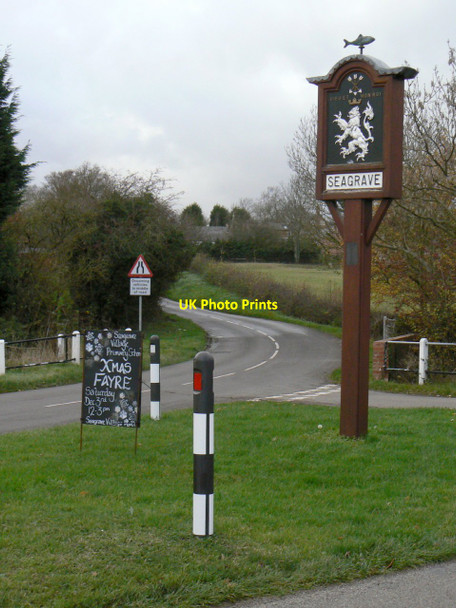 Photo 6"x4" Village sign, Seagrave Seagrave c2011