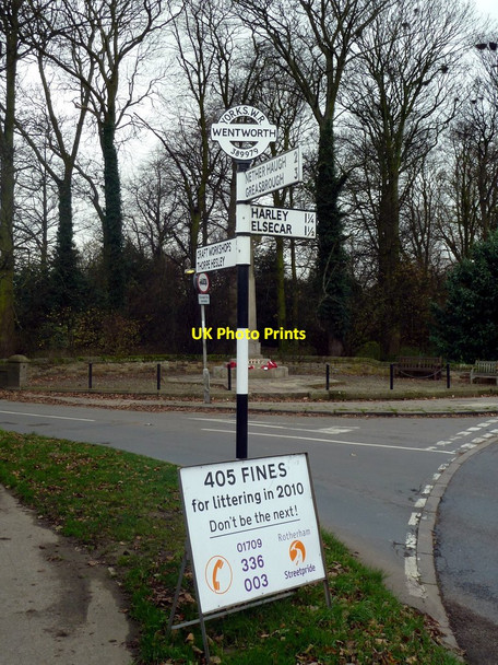 Photo 6"x4" Old West Riding direction sign Spittal Houses c2011