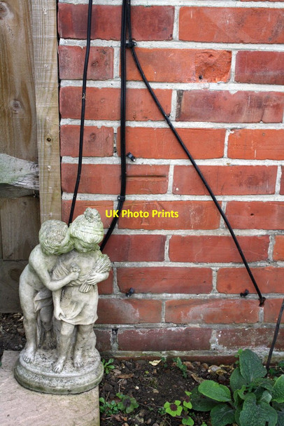 Photo 6"x4" Benchmark on #348 The Meadway Churchend\/SU6772 c2011
