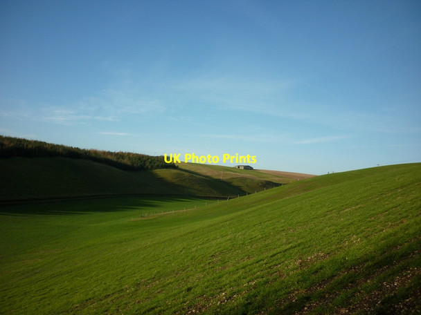 Photo 6"x4" Looking Down Camp Dale from the Wolds Way Fordon c2011