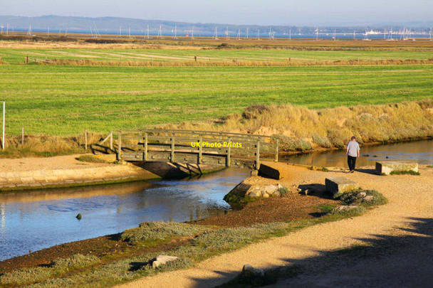 Photo 6"x4" Footbridge over the stream Keyhaven c2011
