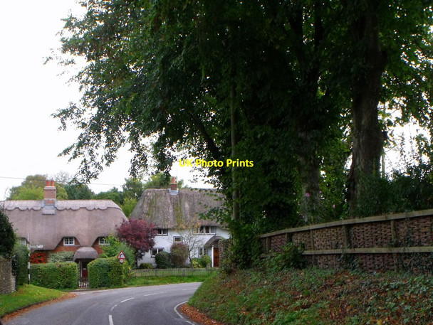 Photo 6"x4" Thatched cottages, East Stratton, Hampshire East Stratton c2011