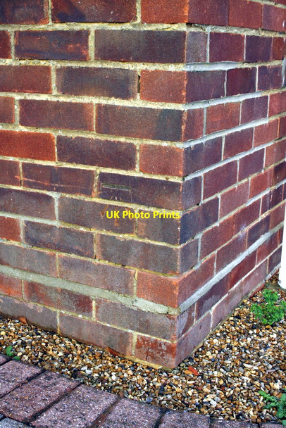 Photo 6"x4" Benchmark on #25 Usk Road Churchend\/SU6772 c2011