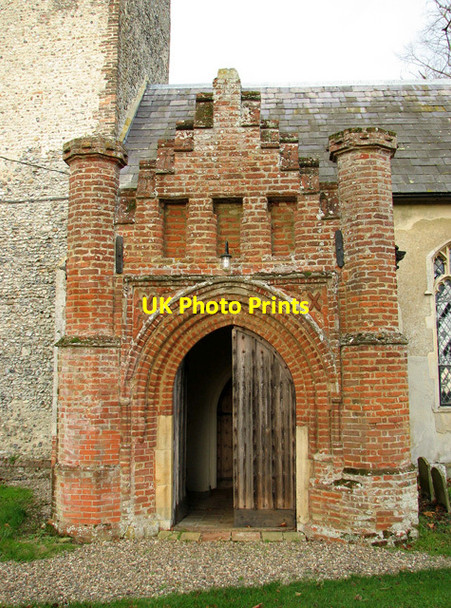 Photo 6"x4" St Andrew's church in Winston - Tudor porch Winston\/TM1861 c2011