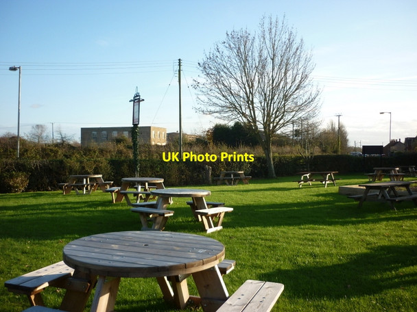 Photo 6"x4" The beer garden at the Salmon Inn, Wanswell Wanswell c2011