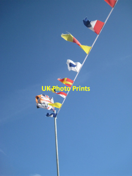 Photo 6"x4" Flags on the Teign Ferry Teignmouth c2011