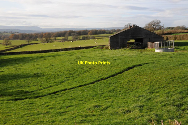 Photo 6"x4" Shed and farmland, Llansoy Llansoy c2011
