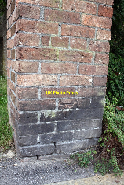 Photo 6"x4" Benchmark on wall pier, Blandford Road Poole\/SZ0191 c2011