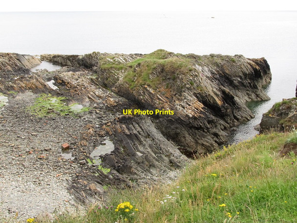 Photo 6"x4" Highly stratified rocks north of Corbet Head Killough c2011