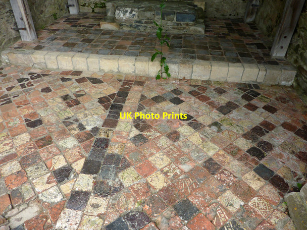 Photo 6"x4" Medieval tiled floors  - Strata Florida abbey church Strata Florida c2011