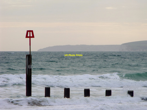 Photo 6"x4" Red beacon, Boscombe beach Boscombe\/SZ1191 c2011