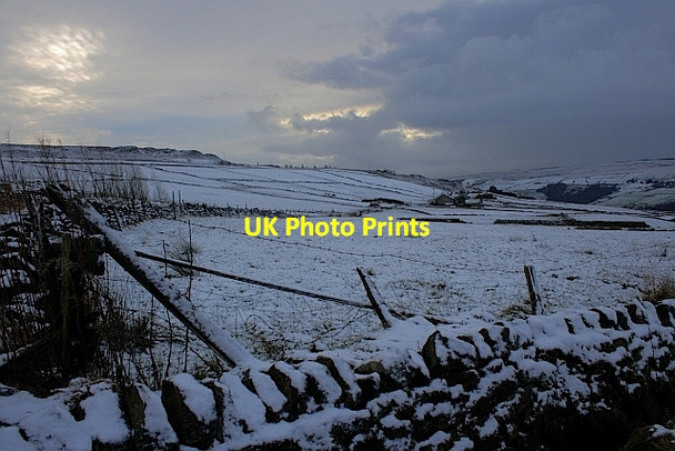 Photo 6"x4" View South Along the Valley Hebden Bridge c2011