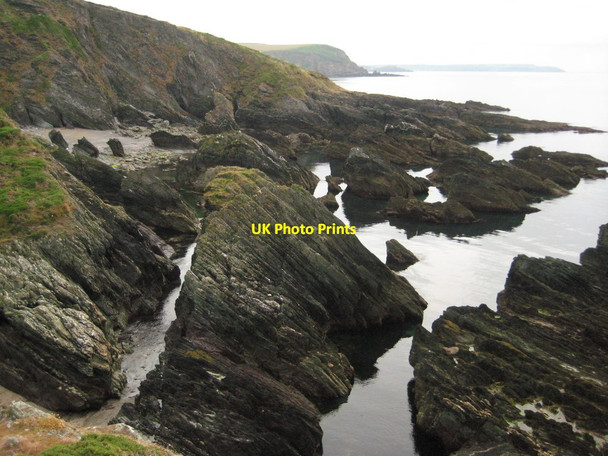 Photo 6"x4" Rocks in Bugle Hole Mothecombe c2011