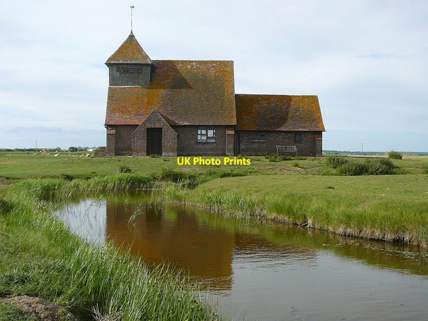 Photo 6"x4" The isolated marshland church at Fairfield Fairfield\/TQ9626 c2011