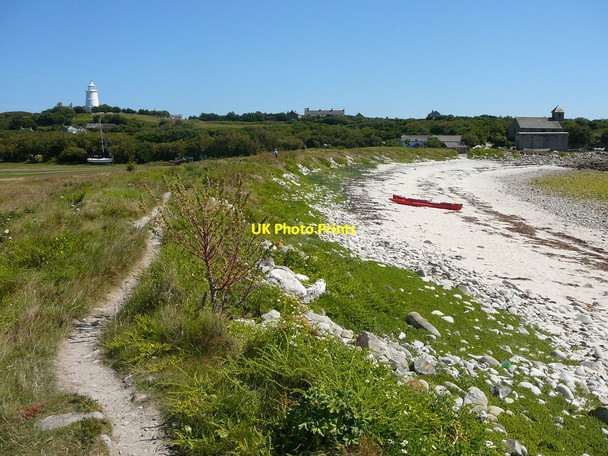 Photo 6"x4" The beach at Periglis, St Agnes Hugh Town c2011