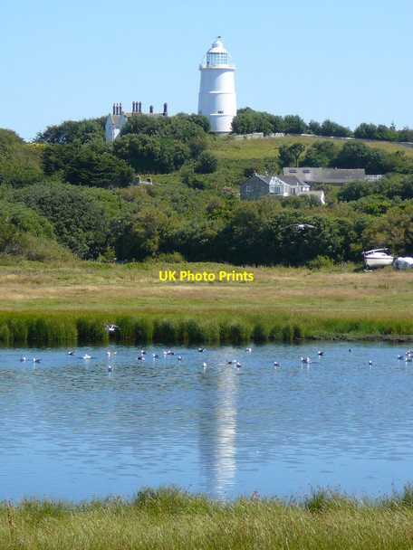 Photo 6"x4" View towards St Agnes Lighthouse Hugh Town c2011