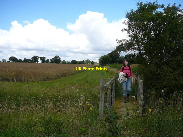 Photo 6"x4" Field path over minor brook near Pott's Cottages, Hadleigh Heath Hadleigh\/TM0242 c2011