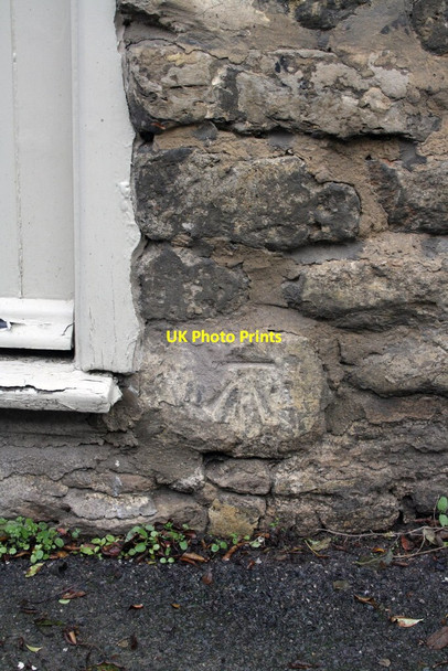 Photo 6"x4" Benchmark on #77 High Street Malmesbury c2011