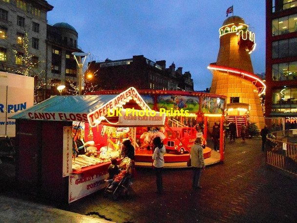 Photo 6"x4" Christmas Funfair, Piccadilly Gardens Manchester c2011