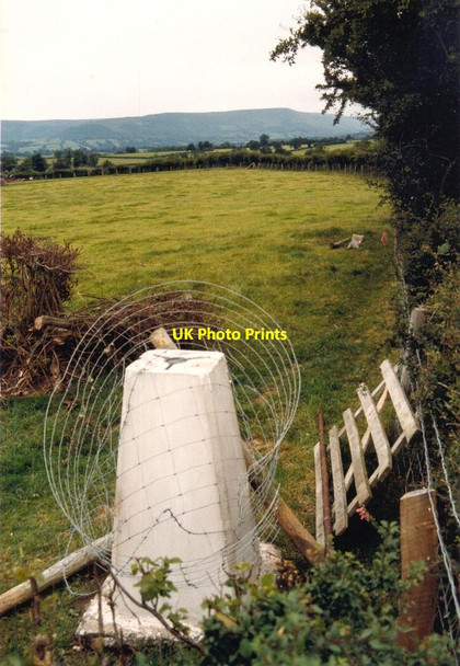 Photo 6"x4" Triangulation Pillar at Tump Farm Middle Maes-coed c1986