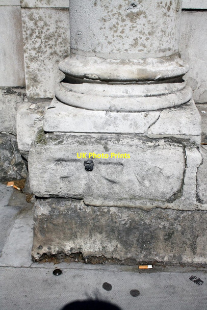 Photo 6"x4" Benchmark on entrance to Coram's Fields, Guilford Street London c2011