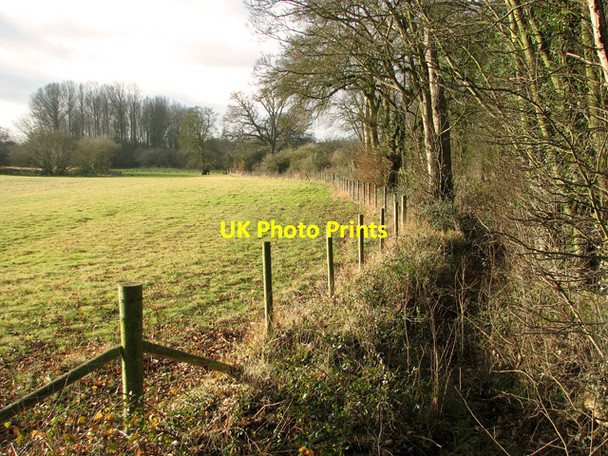 Photo 6"x4" Ditch separating field and footpath Little Wenham c2011