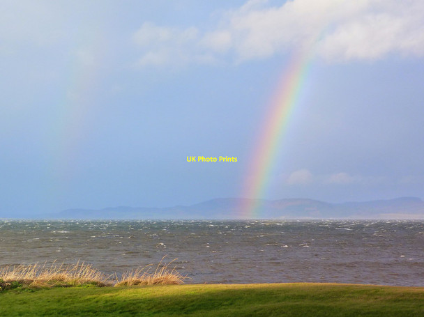Photo 6"x4" Double rainbow over the Moray Firth Portmahomack c2011