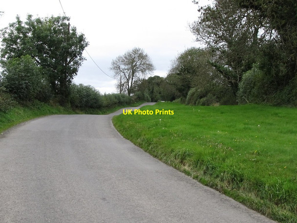 Photo 6"x4" View south along the Old Course Road Downpatrick c2011