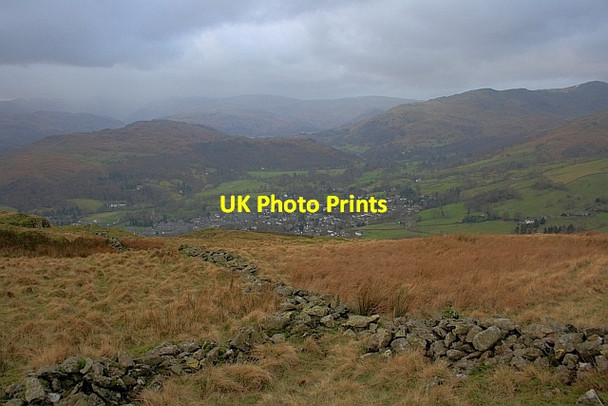 Photo 6"x4" Ruined Wall Junction Ambleside c2011