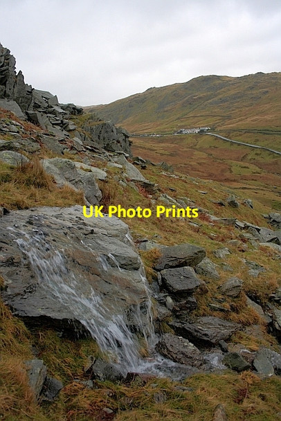 Photo 6"x4" Stream Flowing over a Boulder Rydal c2011