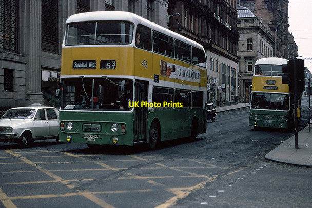Photo 6"x4" Buses on Renfield Street Glasgow c1979