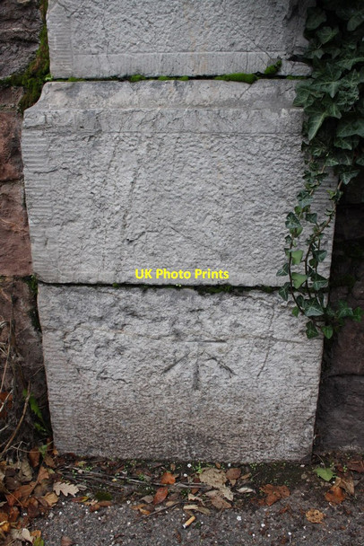 Photo 6"x4" Benchmark on wall pier, Hele Road Exeter c2011