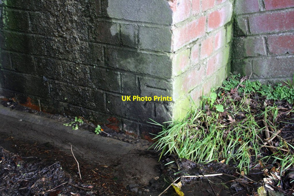 Photo 6"x4" Benchmark on former railway bridge, Mill Lane Swindon\/SU1685 c2012