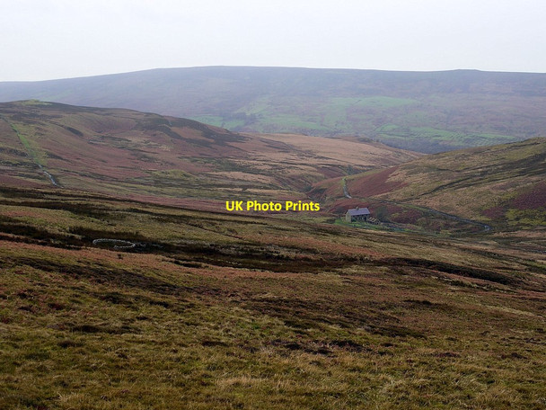 Photo 6"x4" Gairs and sheepfold from slopes of  Brown Fell Forest Head c2012
