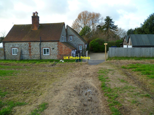 Photo 6"x4" Footpath reaches Taylor's Lane from the east Bosham c2012