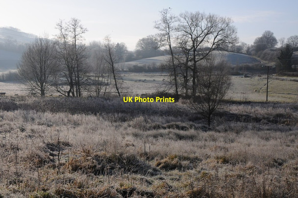 Photo 6"x4" Frosty morning in the Trothy valley Tal-y-coed c2012