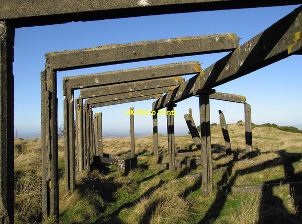 Photo 6"x4" Old building frame on Abdon Burf (2) Hillside\/SO5987 c2012