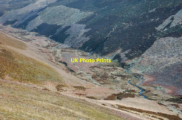 Photo 6"x4" Glensax Burn from above Hundleshope c2012