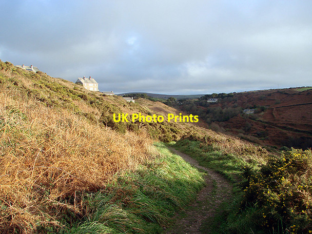 Photo 6"x4" The south West Coastal Path above Porth Nanven Nanquidno c2012