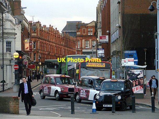 Photo 6"x4" Taxis and buses in Station Road, Reading Reading c2012