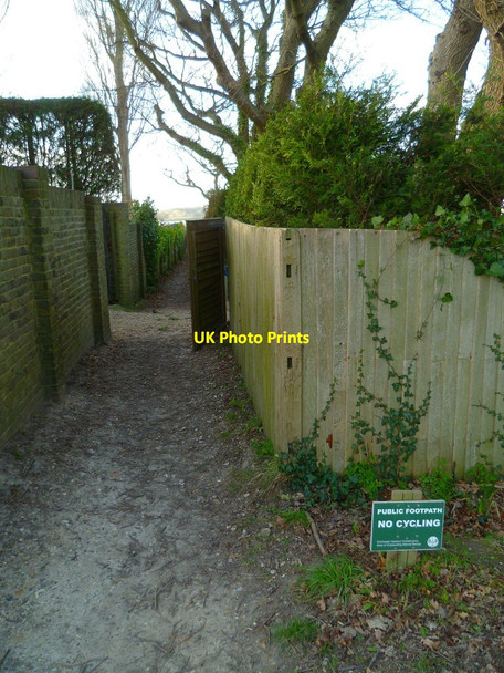 Photo 6"x4" Footpath becomes enclosed on arrival at Westlands Birdham c2012