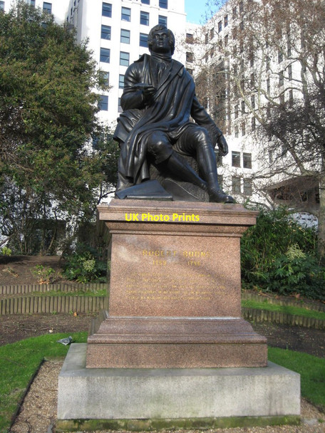 Photo 6"x4" Robert Burns statue London c2012