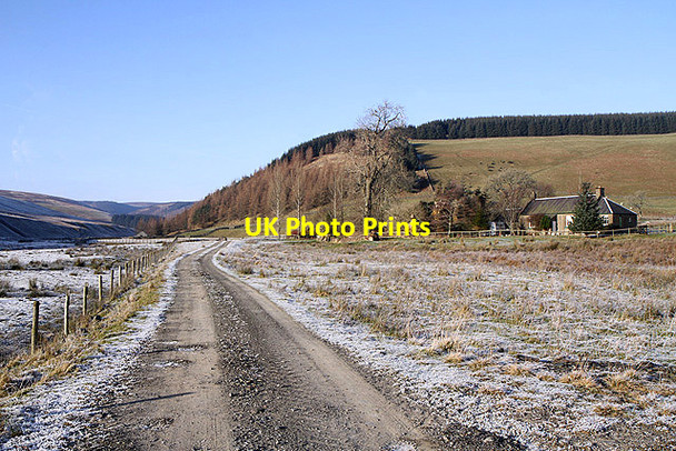 Photo 6"x4" Blackhouse and the road to Muttonhall Mountbenger c2012